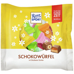 Продуктови Категории Шоколади Ritter sport  Шоколадови бонбони 28 бр 222 гр.